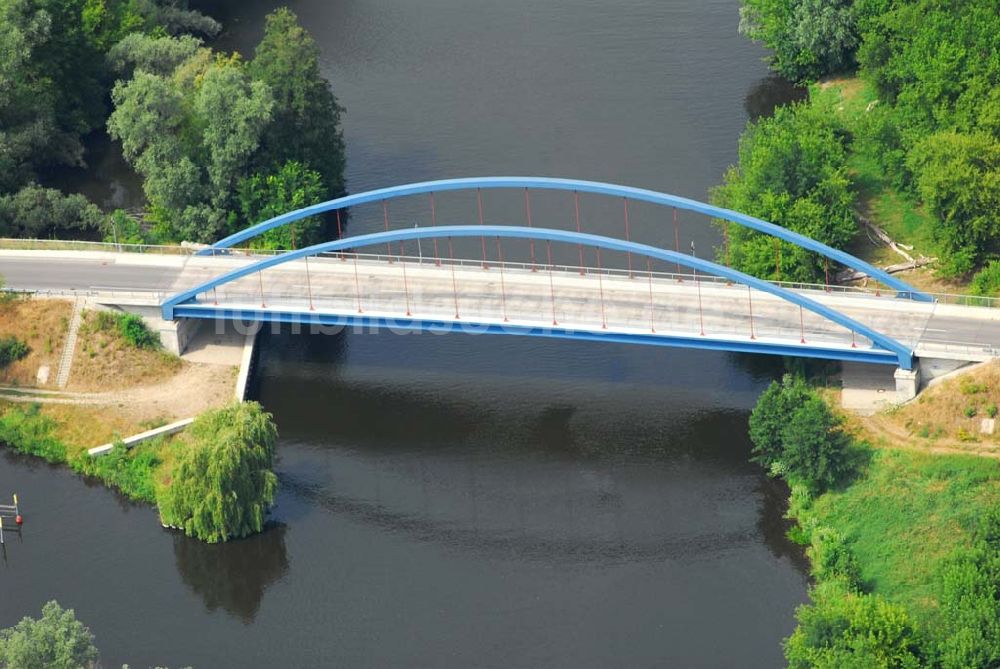 Luftbild Marquardt (Brandenburg) - Blick auf eine Straßenbrücke bei Marquardt/Brandenburg, errichtet von der Schäler Berlin GmbH