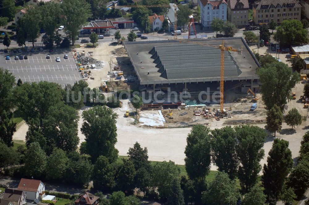 Luftaufnahme Göppingen - Blick auf die im Umbau befindliche Hohenstaufenhalle in Göppingen