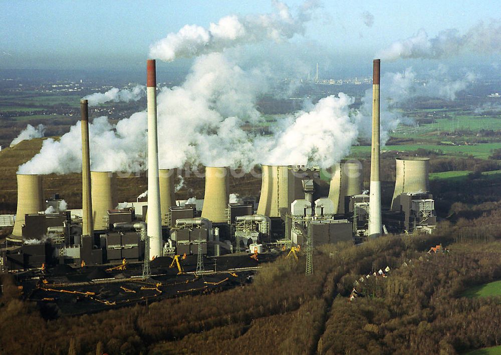 Luftbild Scholven - Blick auf das VEBA Kraftwerk Scholven