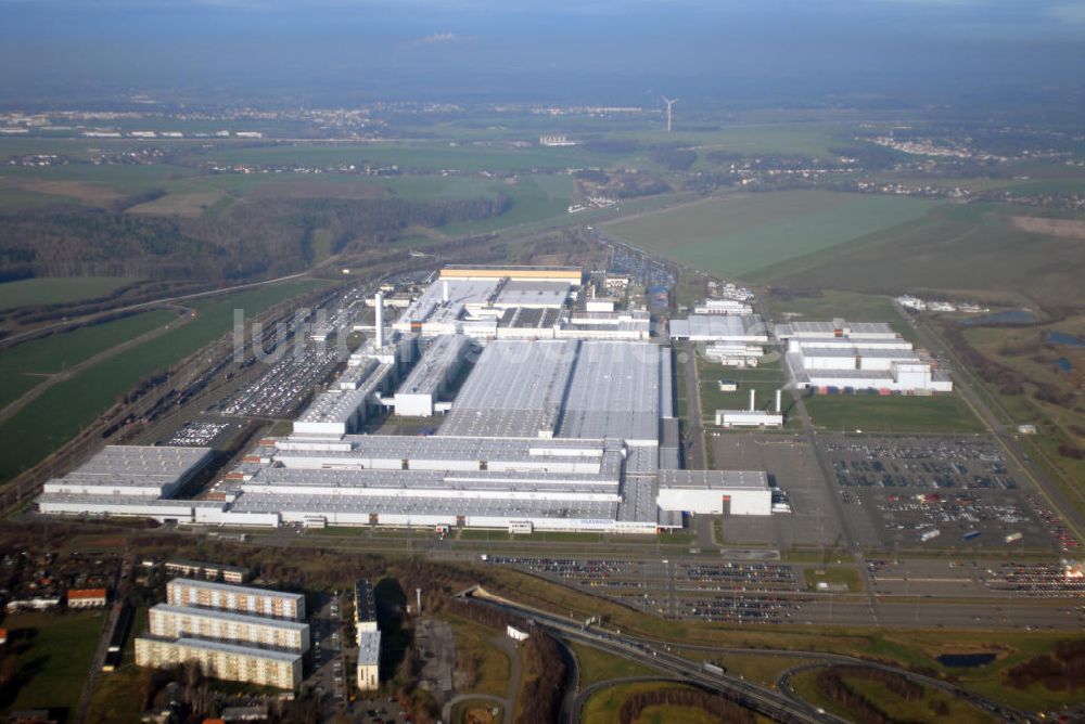 Luftbild Zwickau - Blick auf die Werksanlagen der VW Sachsen GmbH bei Zwickau