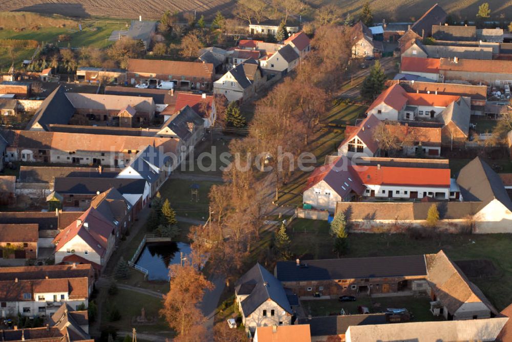 Herzberg / Elster von oben - Blick auf das Wohngebiet in Neunaundorf bei Herzberg