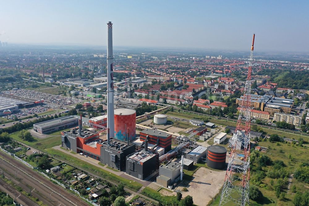 Luftbild Halle (Saale) - Blockheizkraftwerk - regionalen Heizkraftwerkes an der Dieselstraße in Halle (Saale) im Bundesland Sachsen-Anhalt, Deutschland