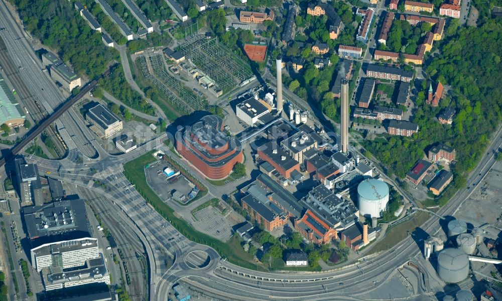 Luftbild Stockholm - Blockheizkraftwerk - regionalen Heizkraftwerkes der Stockholm Exergi AB in Stockholm in Stockholms län, Schweden