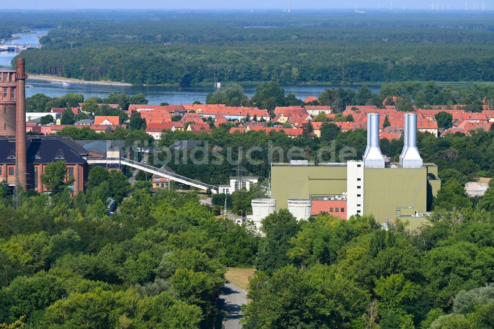 Kirchmöser von oben - Blockheizkraftwerk - regionalen Heizkraftwerkes der Uniper SE in Kirchmöser im Bundesland Brandenburg, Deutschland