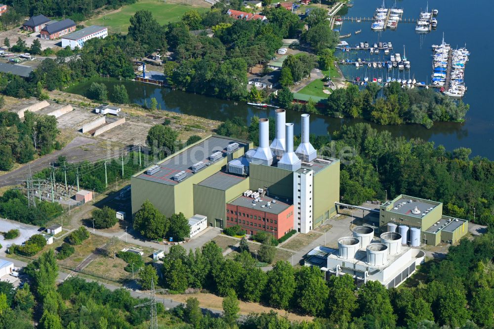 Kirchmöser von oben - Blockheizkraftwerk - regionalen Heizkraftwerkes der Uniper SE in Kirchmöser im Bundesland Brandenburg, Deutschland