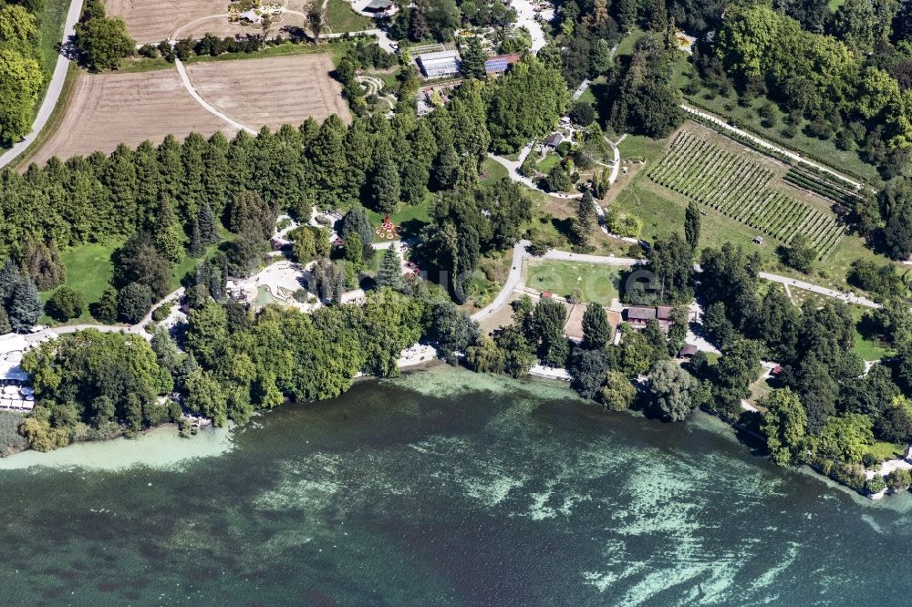 Luftbild Konstanz - Blumeninsel Mainau im Bodensee im Bundesland Baden-Württemberg