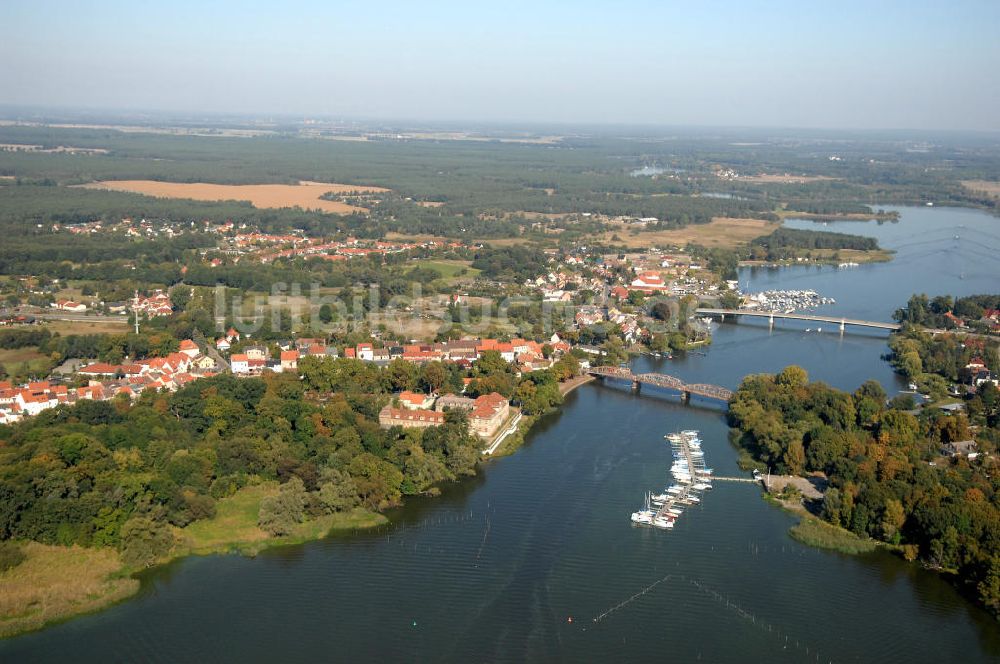Luftbild Brandenburg OT Plaue - Brandenburg an der Havel OT Plaue am Plauer See mit Brücken