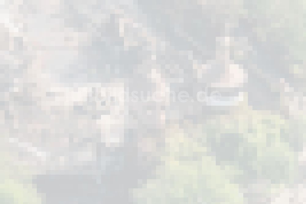 Luftaufnahme Rust - Brandreste Gebäude Holland und Scandinavien im Europa-Park Rust in Rust im Bundesland Baden-Württemberg, Deutschland