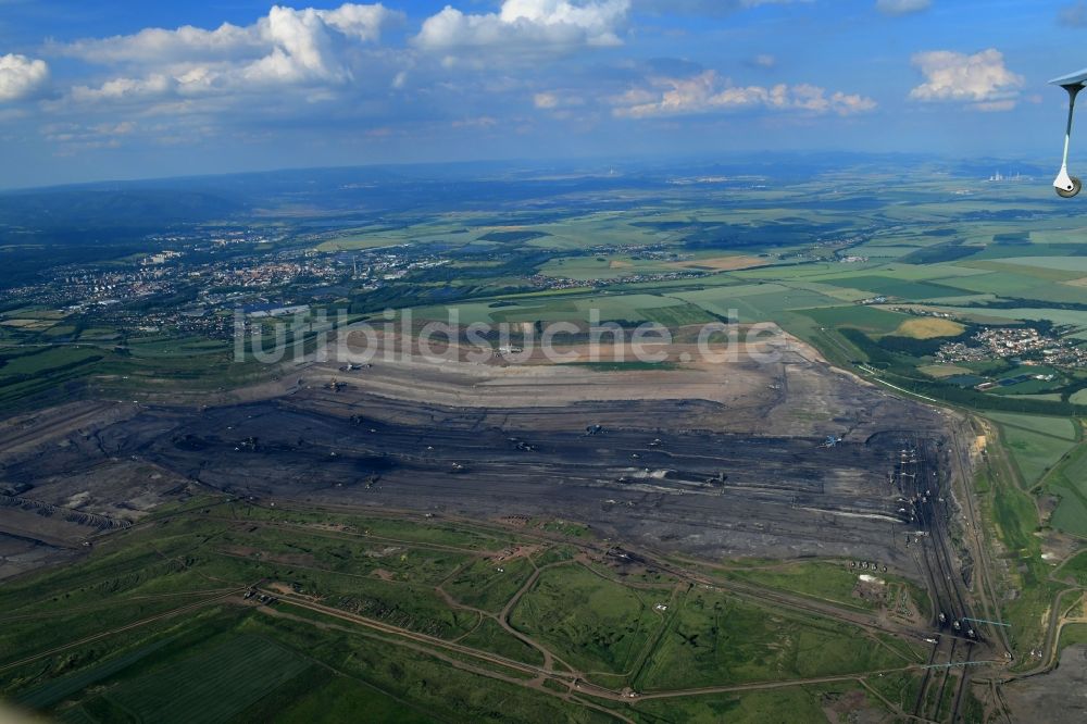 Luftbild Sporice - Braunkohle - Tagebau Povrchovy lom Libous in Sporice in Ustecky kraj - Aussiger Region, Tschechien