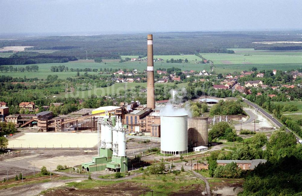 Luftaufnahme - Braunkohleheiz- und Stromkraftwerk Großräschen / Brandenburg. Datum: 21.05.2003