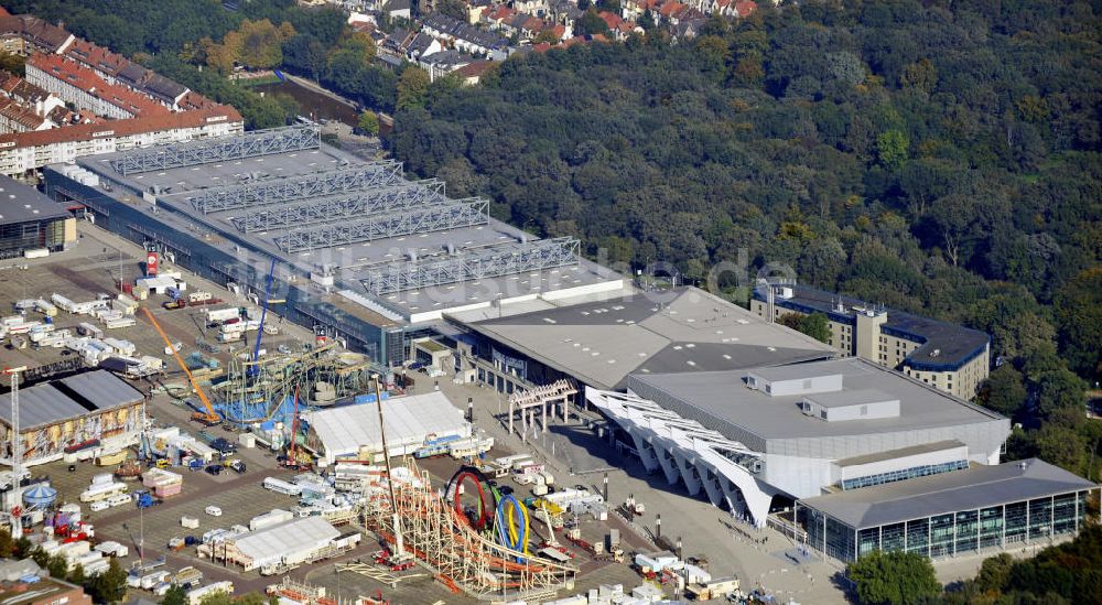 Luftaufnahme Bremen - Bürgerweide und Messe Bremen-Findorff