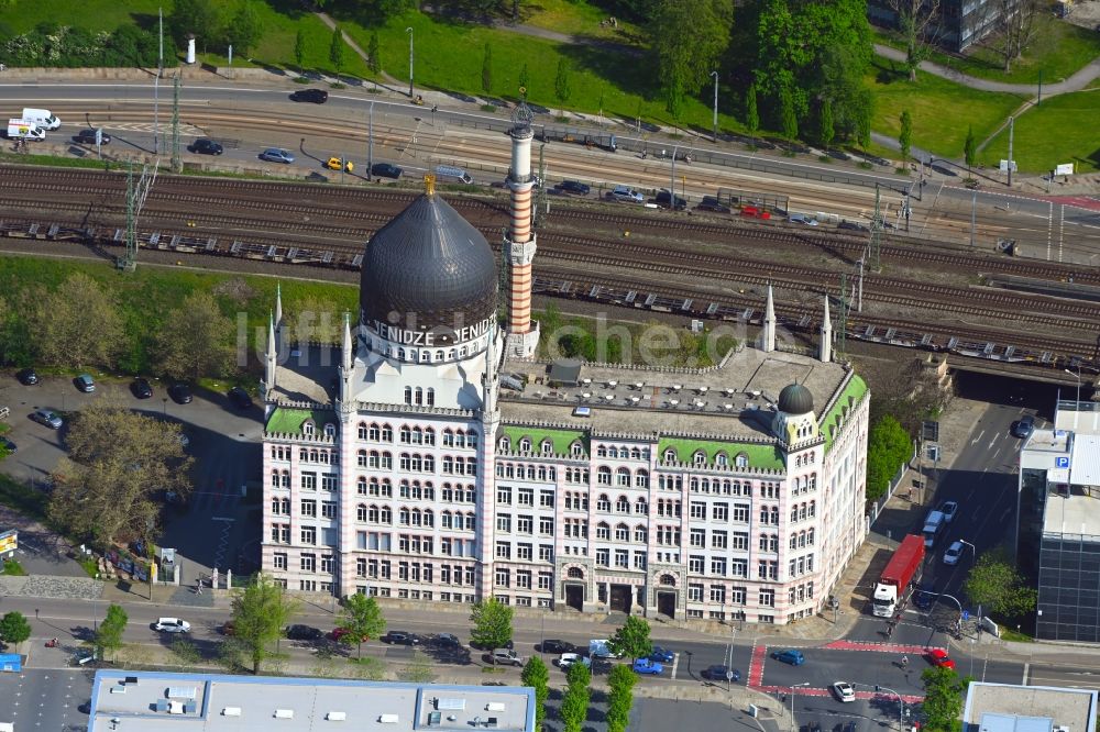 Luftbild Dresden - Büro- und Geschäftshaus Yenidze in Dresden im Bundesland Sachsen, Deutschland