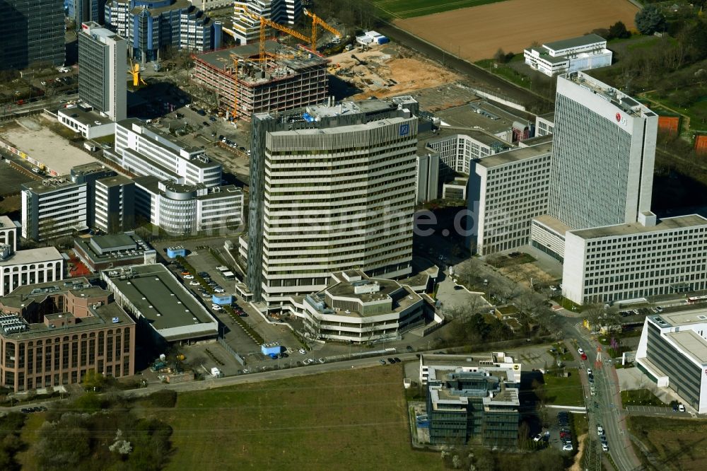 Luftbild Eschborn - Büro- und Geschäftshäuser im neuen Büroviertel Börsenplatz Eschborn in Eschborn im Bundesland Hessen, Deutschland