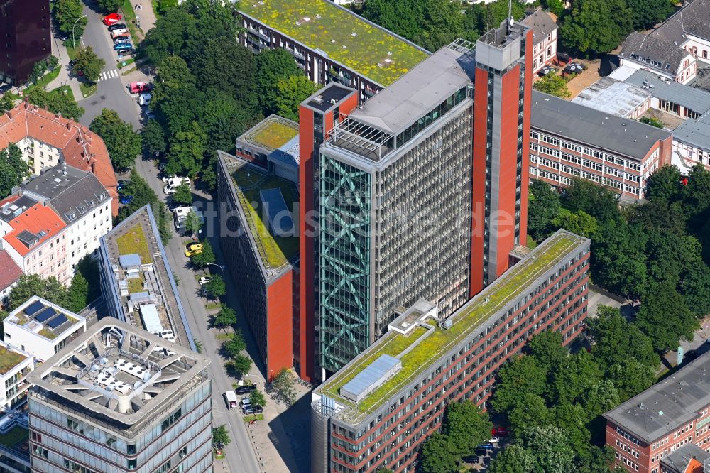Luftaufnahme Hamburg - Büro- und Unternehmensverwaltungs- Hochhaus- Gebäude Atlantic-Haus in Hamburg, Deutschland