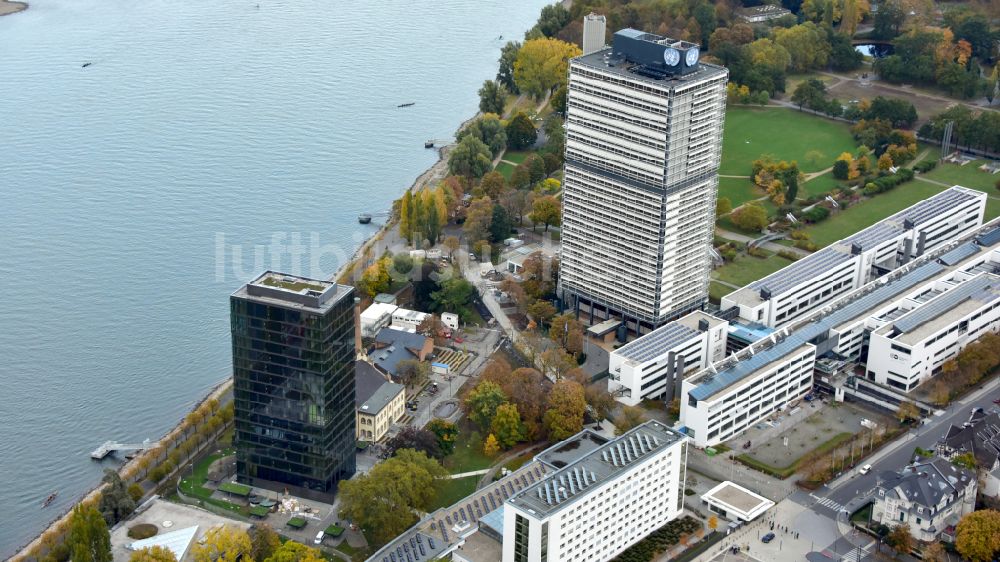 Luftaufnahme Bonn - Büro- und Unternehmensverwaltungs- Hochhaus- Gebäude UN-Campus in Bonn im Bundesland Nordrhein-Westfalen, Deutschland