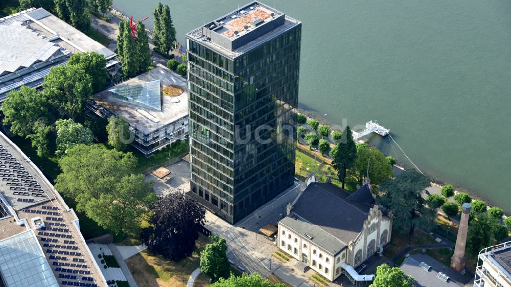 Luftaufnahme Bonn - Büro- und Unternehmensverwaltungs- Hochhaus- Gebäude UN-Campus in Bonn im Bundesland Nordrhein-Westfalen, Deutschland