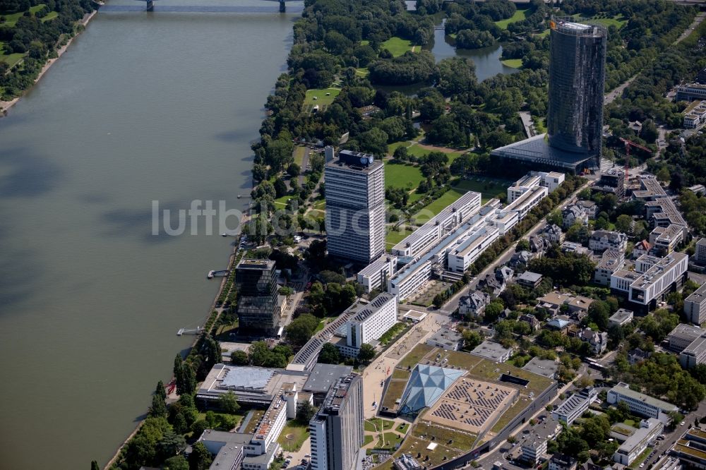 Luftbild Bonn - Büro- und Unternehmensverwaltungs- Hochhaus- Gebäude Post Tower in Bonn, im Bundesland Nordrhein-Westfalen, Deutschland