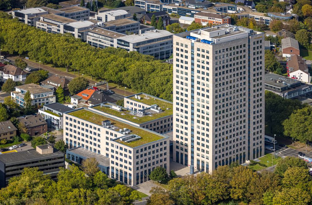 Luftaufnahme Dortmund - Büro- und Unternehmensverwaltungs- Hochhaus- Gebäude Westfalentower in Dortmund im Bundesland Nordrhein-Westfalen, Deutschland