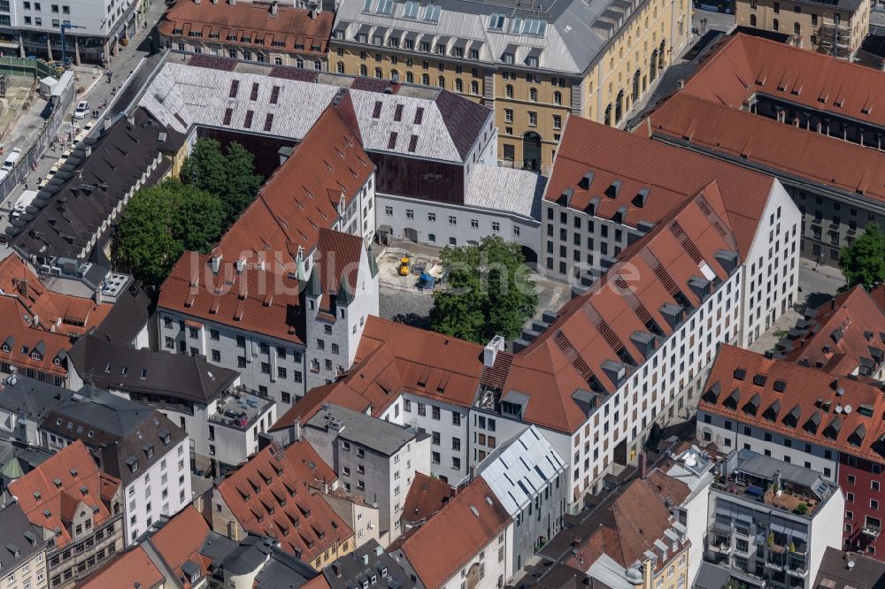 Luftaufnahme München - Bürogebäude Alter Hof in München im Bundesland Bayern, Deutschland