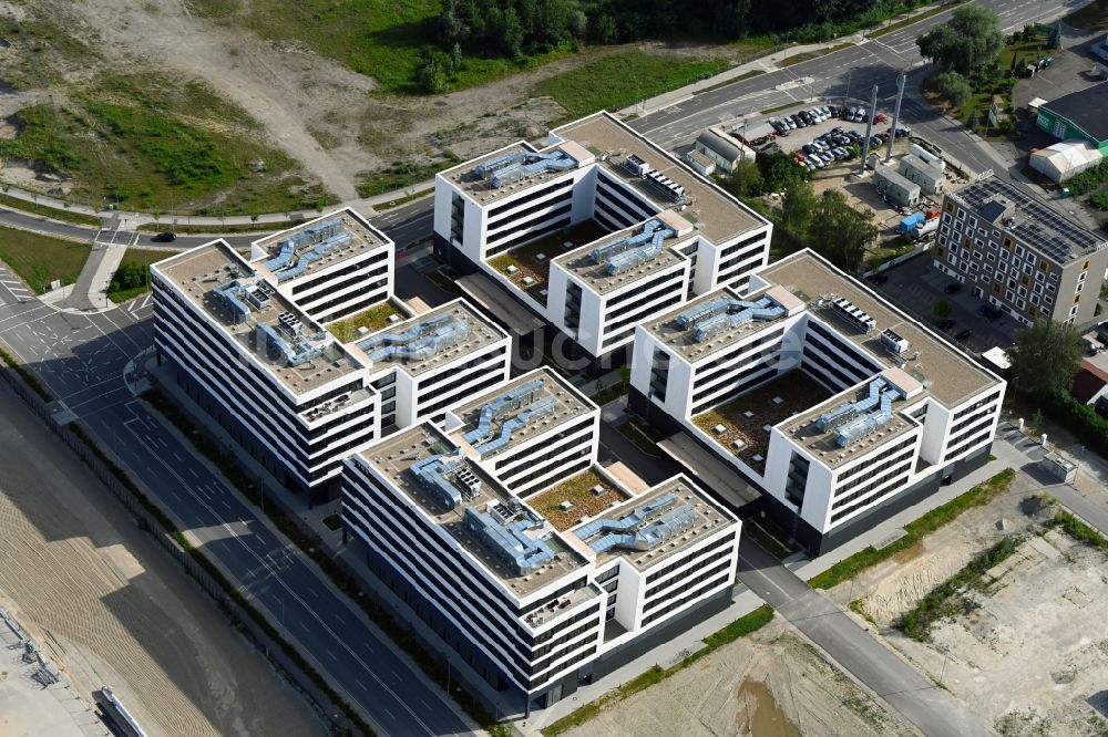 Luftaufnahme Ingolstadt - Bürogebäude eines Geschäftshauses auf dem IN-Campus an der Eriagstraße in Ingolstadt im Bundesland Bayern, Deutschland