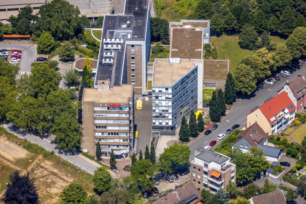 Luftaufnahme Dortmund - Bürogebäude des Geschäftshauses der Dortmunder Stadtwerke AG in Dortmund im Bundesland Nordrhein-Westfalen, Deutschland