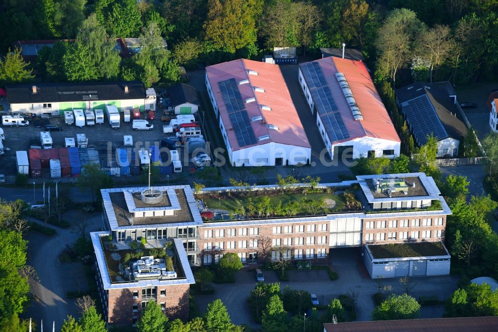 Luftaufnahme Birkenwerder - Bürogebäude des Geschäftshauses der Gegenbauer Holding SE & Co. KG in Birkenwerder im Bundesland Brandenburg, Deutschland