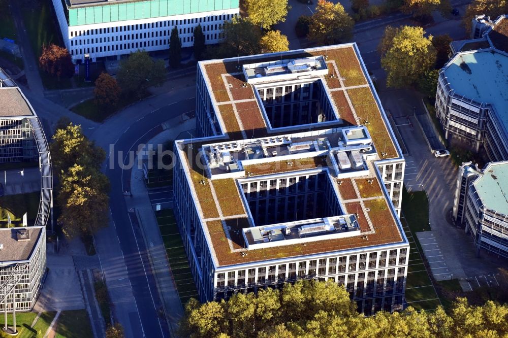 Luftbild Hamburg - Bürogebäude des Geschäftshauses der HANSAINVEST am Überseering im Stadtteil Winterhude in Hamburg