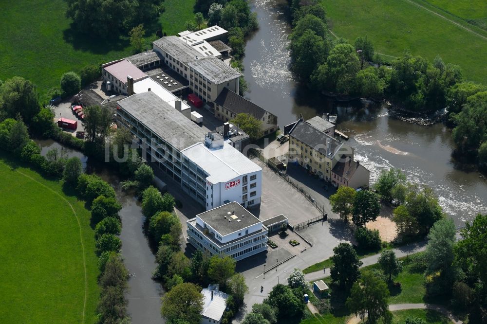 Luftbild Erlangen - Bürogebäude des Geschäftshauses der Möbius + Ruppert GmbH & Co. KG an der Wöhrmühle in Erlangen im Bundesland Bayern, Deutschland
