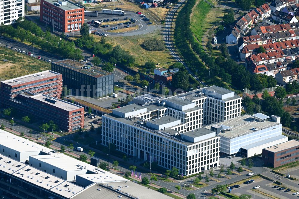 Luftaufnahme Bremen - Bürogebäude des Geschäftshauses Office Center Überseestadt im Ortsteil Walle in Bremen, Deutschland