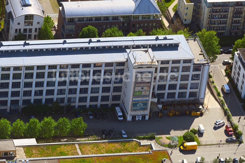 Luftbild Dresden - Bürogebäude des Geschäftshauses Penta Park im Ortsteil Striesen in Dresden im Bundesland Sachsen, Deutschland