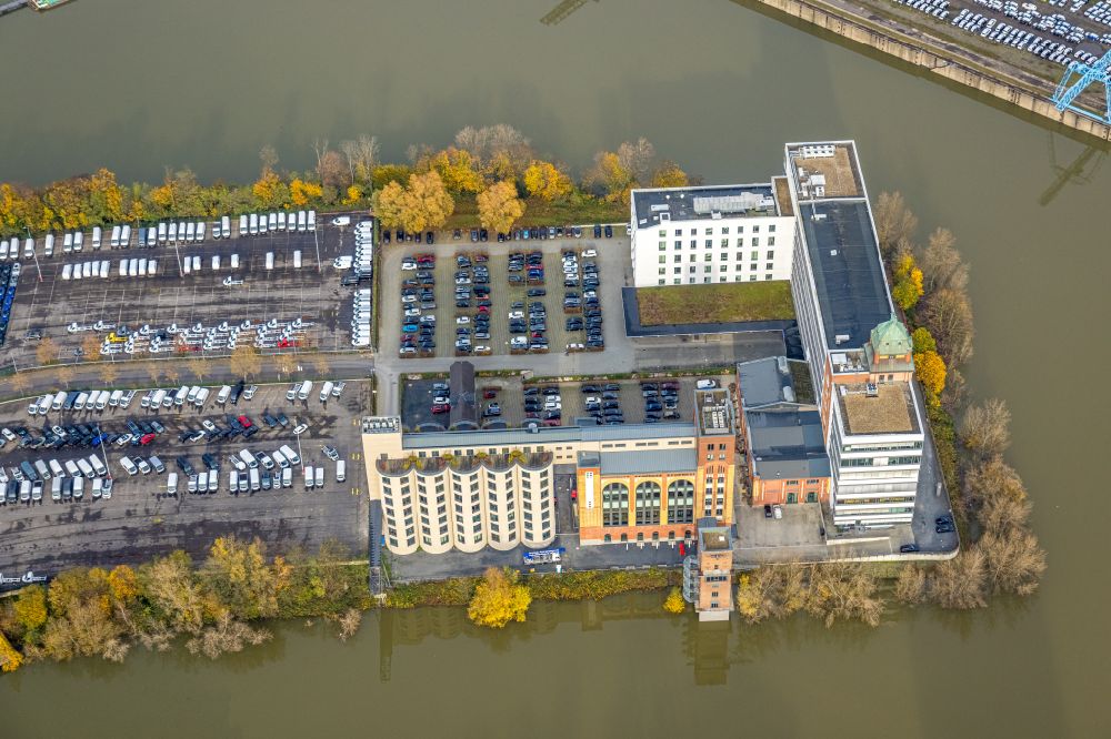 Luftbild Düsseldorf - Bürogebäude des Geschäftshauses an der Plange Mühle in Düsseldorf im Bundesland Nordrhein-Westfalen, Deutschland