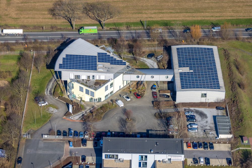 Luftbild Unna - Bürogebäude des Geschäftshauses der PVS Westfalen -Süd rkV in Unna im Bundesland Nordrhein-Westfalen, Deutschland
