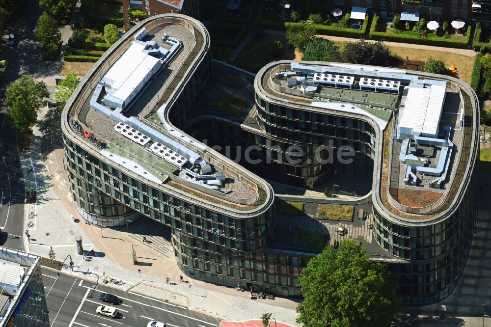 Hamburg aus der Vogelperspektive: Bürogebäude des Geschäftshauses Securvita in Hamburg, Deutschland