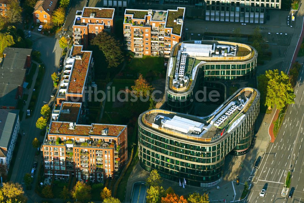 Luftaufnahme Hamburg - Bürogebäude des Geschäftshauses Securvita in Hamburg, Deutschland