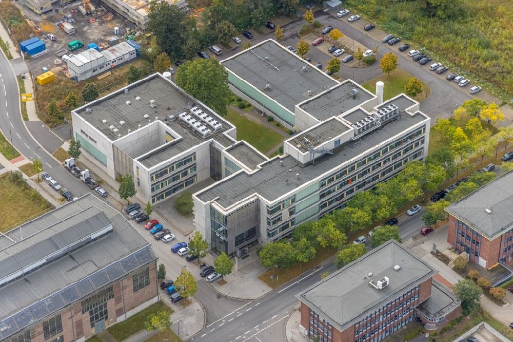 Dortmund aus der Vogelperspektive: Bürogebäude des Geschäftshauses der temicon GmbH in Dortmund im Bundesland Nordrhein-Westfalen, Deutschland