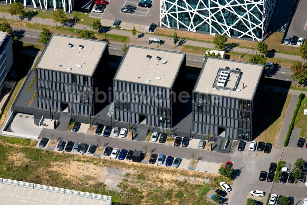 Heilbronn aus der Vogelperspektive: Bürogebäude des Geschäftshauses TRIPLE in Heilbronn im Bundesland Baden-Württemberg, Deutschland