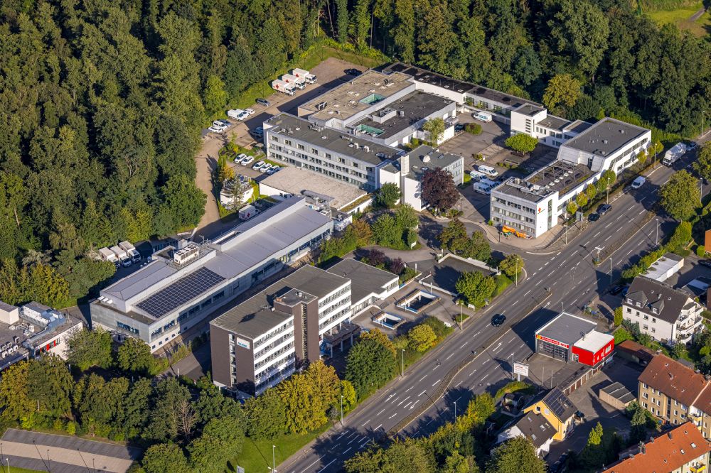 Luftbild Hagen - Bürogebäude des Geschäftshauses des Zentrum für Transfusionsmedizin Hagen in Hagen im Bundesland Nordrhein-Westfalen, Deutschland