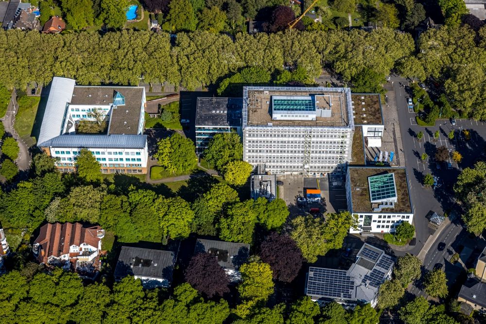Luftaufnahme Unna - Bürogebäude der Kreisverwaltung Unna in Unna im Bundesland Nordrhein-Westfalen, Deutschland