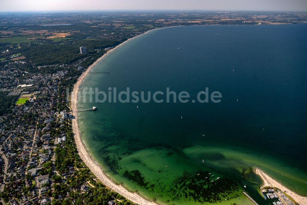 Luftbild Timmendorfer Strand - Bucht entlang der Meeres- Küste der Ostsee am Timmendorfer Strand im Bundesland Schleswig-Holstein, Deutschland