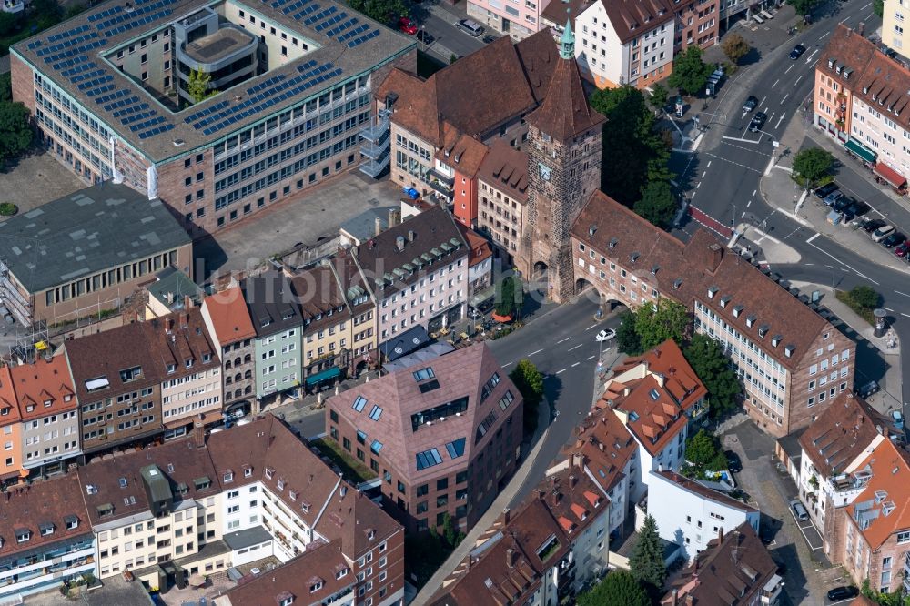 Luftbild Nürnberg - Bürogebäude des Geschäftshauses der SEBALD KONTORE Innere Laufer Gasse in Nürnberg im Bundesland Bayern, Deutschland