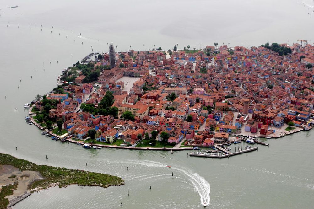 Luftbild Venedig - Burano in der Lagune von Venedig