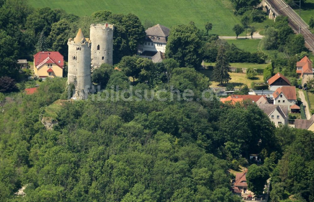 Luftbild Saaleck - Burg Burg Saaleck in Saaleck im Bundesland Sachsen-Anhalt, Deutschland