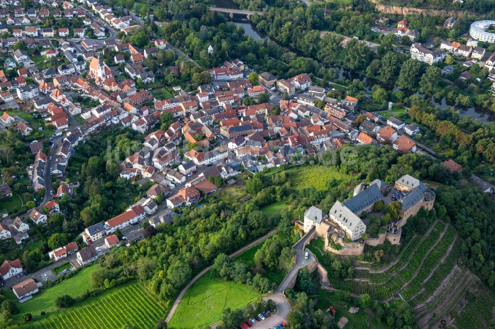 Luftbild Bad Kreuznach - Burg Ebernburg in Bad Münster am Stein Ebernburg im Bundesland Rheinland-Pfalz