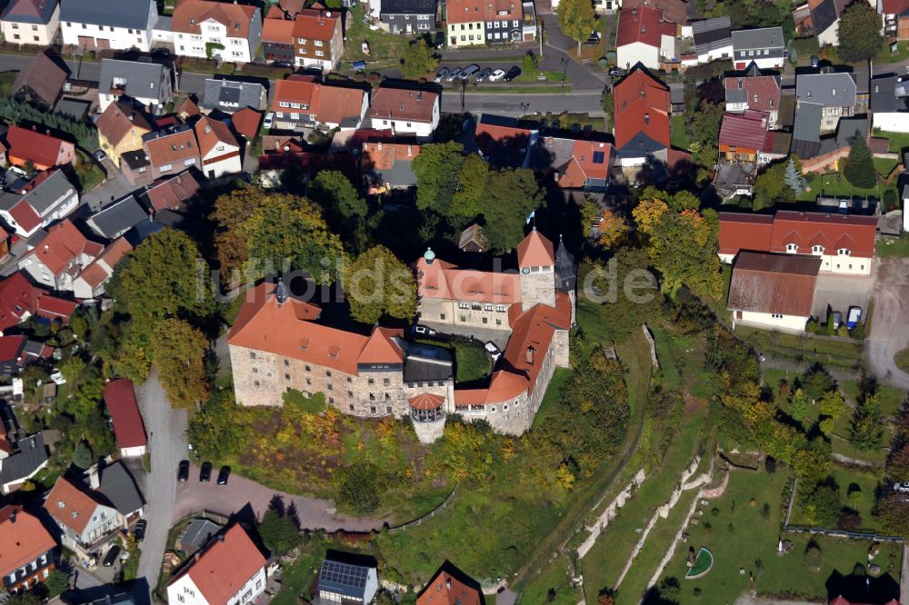 Luftaufnahme Elgersburg - Burg in Elgersburg im Bundesland Thüringen, Deutschland