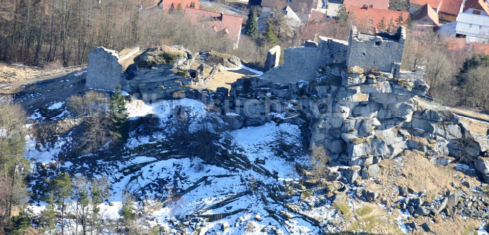 Flossenbürg aus der Vogelperspektive: Burg Flossenbürg in Bayern