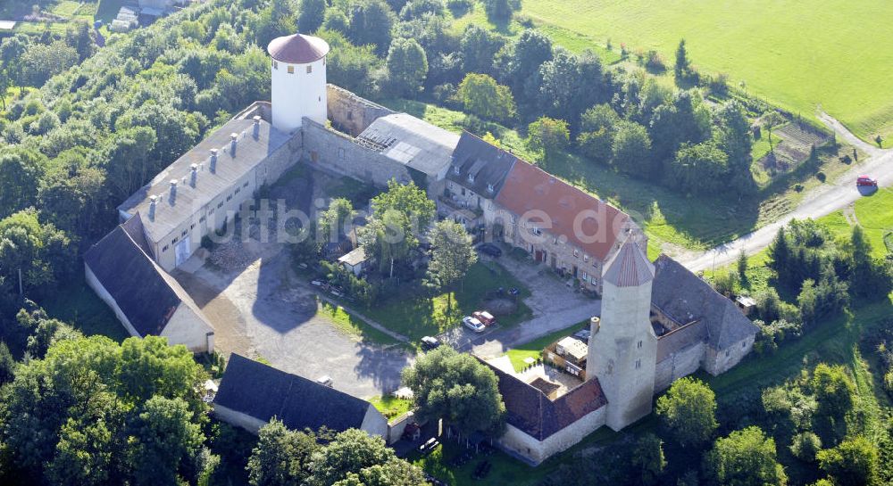 Freckleben aus der Vogelperspektive: Burg Freckleben Sachsen Anhalt