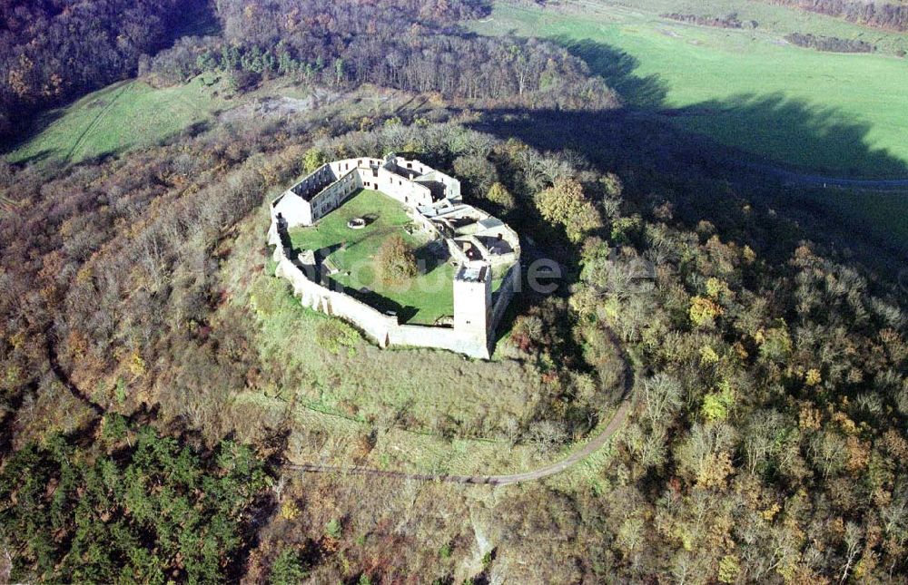 Luftaufnahme Burg 3 Gleichen / Thür. - Burg 3 Gleichen an der A4 zwischen Erfurt und Gotha in Thür
