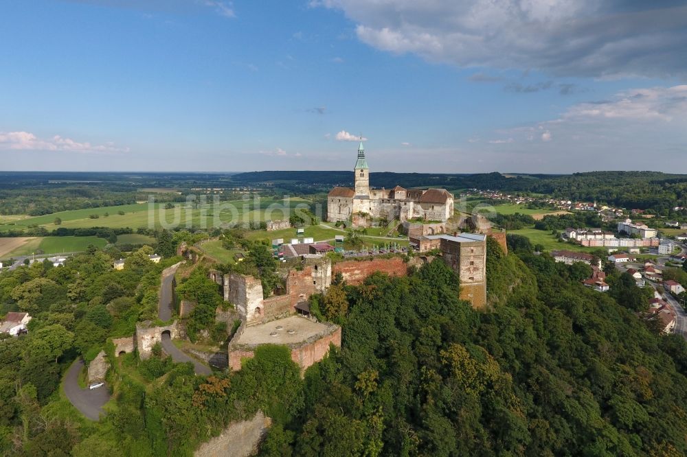 Luftaufnahme Güssing - Burg in Güssing in Burgenland, Österreich