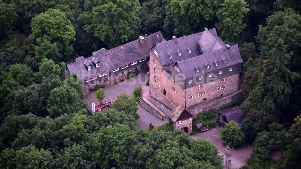 Frankenau von oben - Burg Hessenstein in Frankenau im Bundesland Hessen, Deutschland