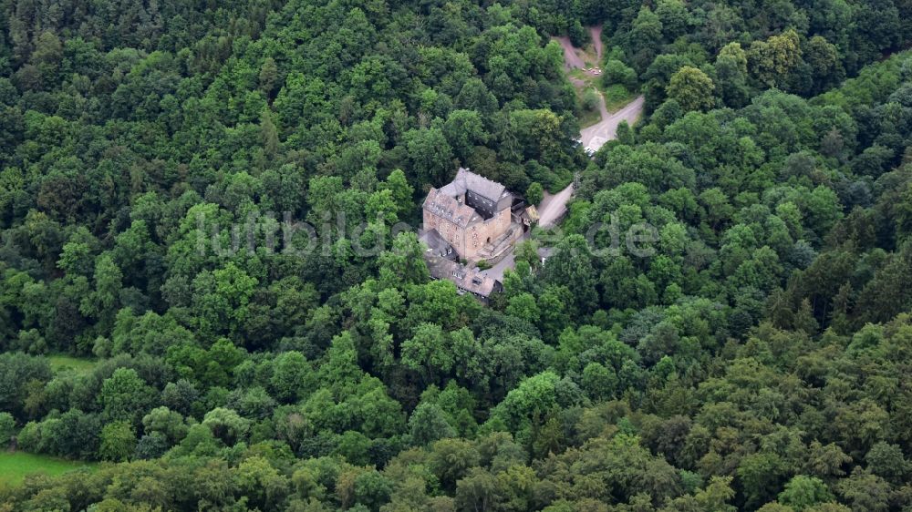 Frankenau aus der Vogelperspektive: Burg Hessenstein in Frankenau im Bundesland Hessen, Deutschland